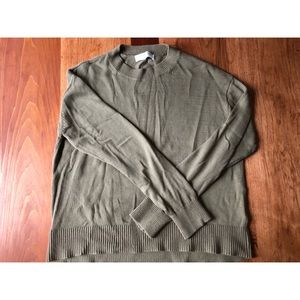 Everlane Green Cotton Crew Sweater : XS
